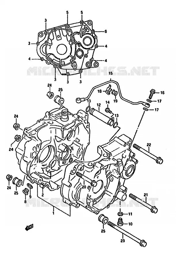CARTER Suzuki MOTO 350 DR 1991  DR350SM(L/M/N/P/R)