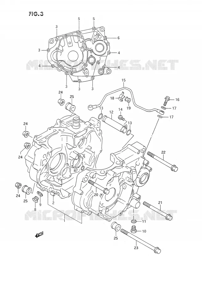 CARTER Suzuki MOTO 350 DR 1993  DR350SUP(E2)