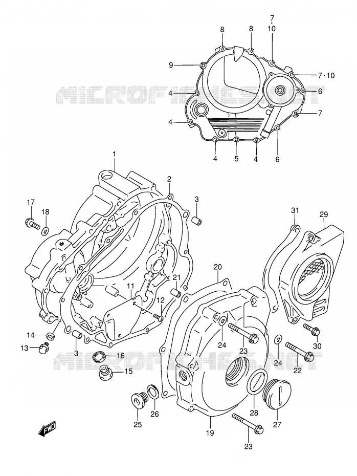 CARTER Suzuki MOTO 350 DR 1995  DR350S(E3)