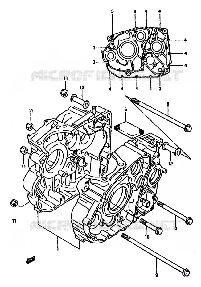 CARTER Suzuki MOTO 600 DR 1988  DR600SUJ(E2)