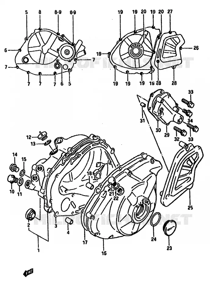 CARTER Suzuki MOTO 600 DR 1989  DR600SUK(E2)