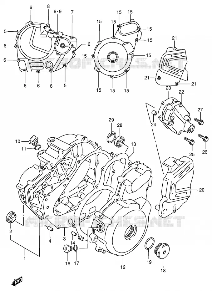CARTER Suzuki MOTO 650 DR 1996  DR650SEUT(E4)