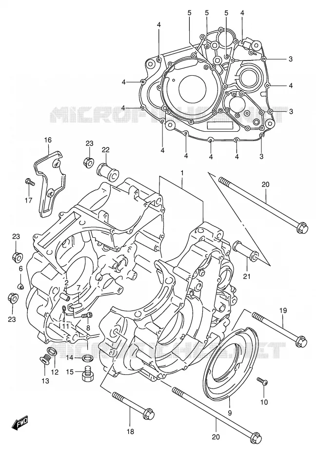 CARTER Suzuki MOTO 650 DR 1996  DR650SEUT(E4)