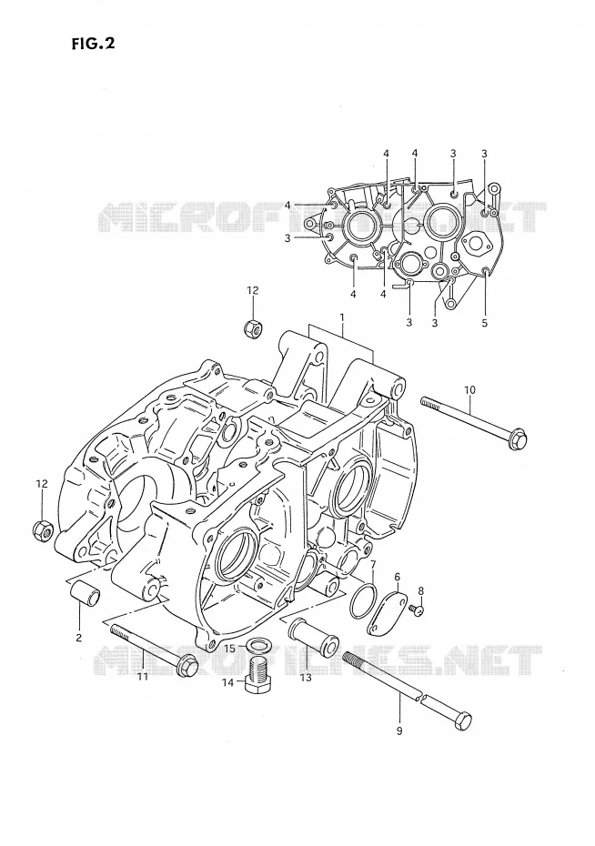 CARTER Suzuki MOTO 80 DS 1988  DS80J(E3)