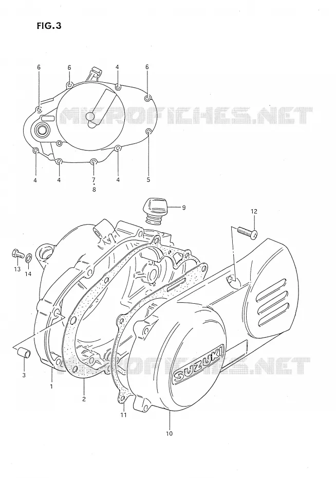 CARTER Suzuki MOTO 80 DS 1993  DS80P(E24)