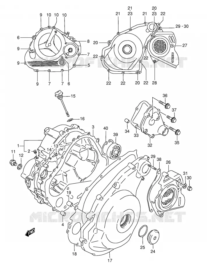 CARTER Suzuki MOTO 800 DR 1995  DR800SS(E4)