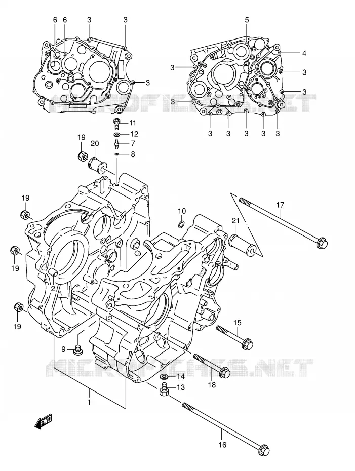 CARTER Suzuki MOTO 800 DR 1996  DR800SUT