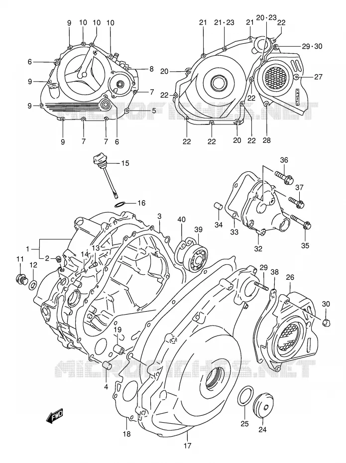 CARTER Suzuki MOTO 800 DR 1997  DR800SV(E4)
