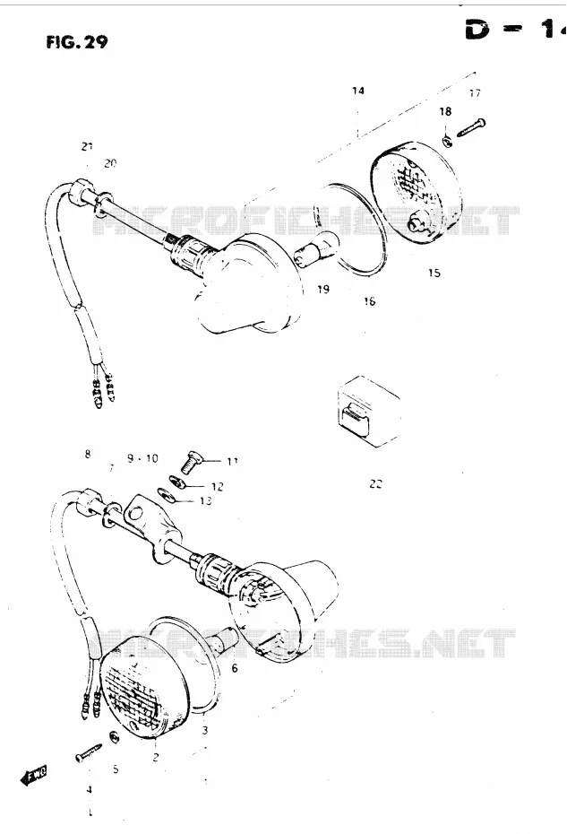 CLIGNOTANTS (E18, E39) Suzuki MOTO 250 DR 1982  DR250SZ/D(E1)