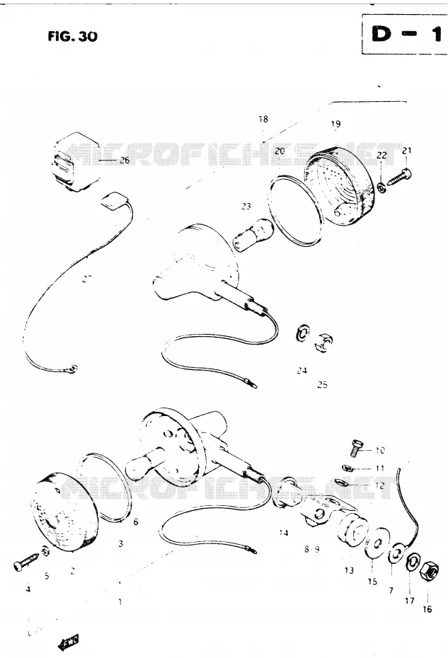 CLIGNOTANTS (E22) Suzuki MOTO 250 DR 1983  DR250SD(E1)