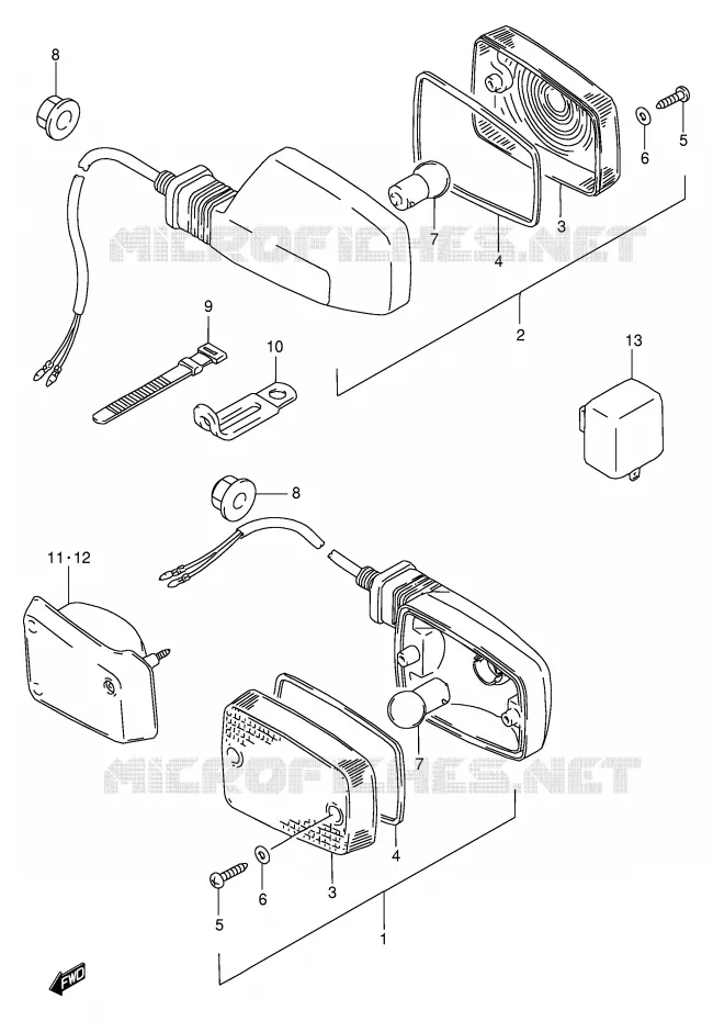 CLIGNOTANTS (E24) Suzuki SCOOTER 100 FB 1994  FB100DR(E71)