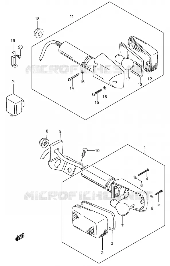 CLIGNOTANTS Suzuki MOTO 200 DR 2002  DR200SEK2(E3/E28)