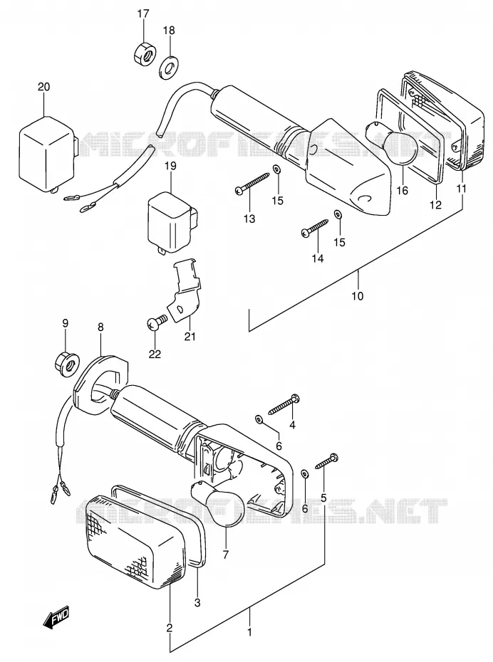 CLIGNOTANTS Suzuki MOTO 650 DR 1995  DR650RSES(E4)
