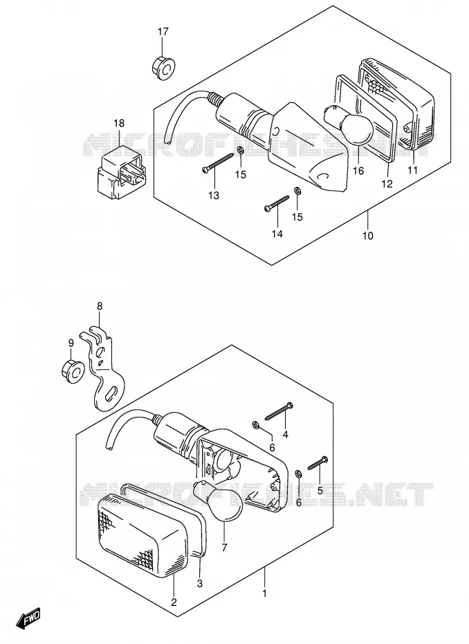 CLIGNOTANTS Suzuki MOTO 650 DR 2003  DR650SEK3(E3/E28)