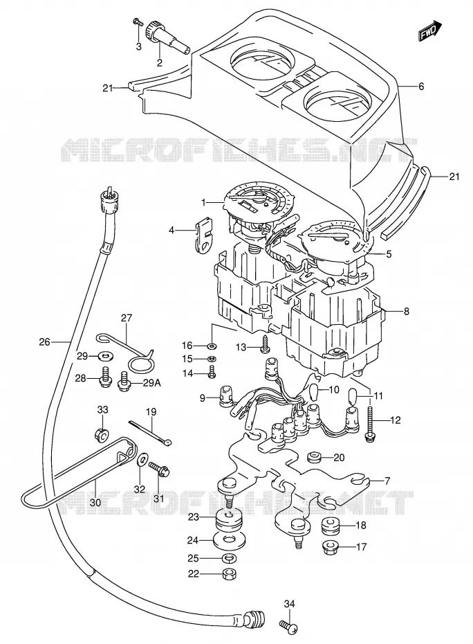 COMPTEUR (MODELE S/T) Suzuki MOTO 650 DR 1991  DR650RSEM(E4)
