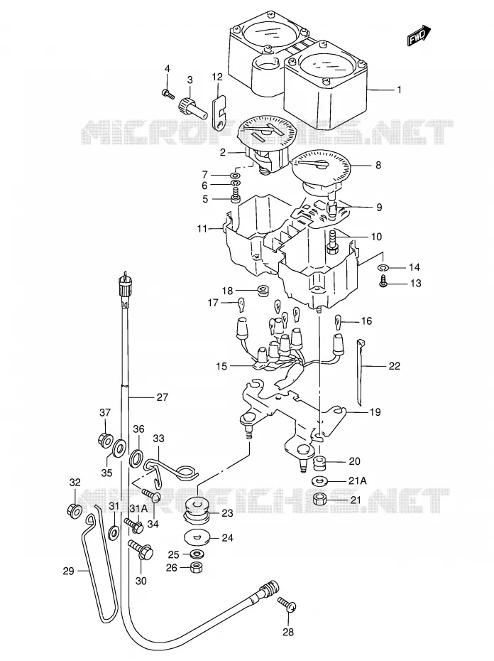 COMPTEUR Suzuki MOTO 350 DR 1999  DR350SEX(E2)