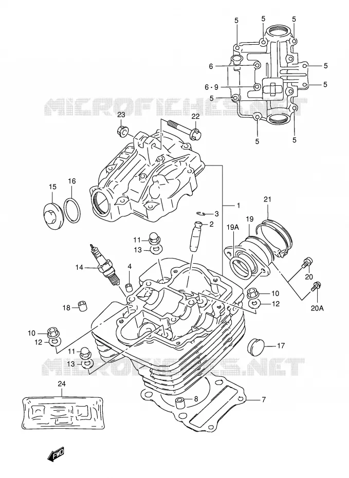 CULASSE Suzuki MOTO 125 DR 1998  DR125SEW/SEUW(E4)