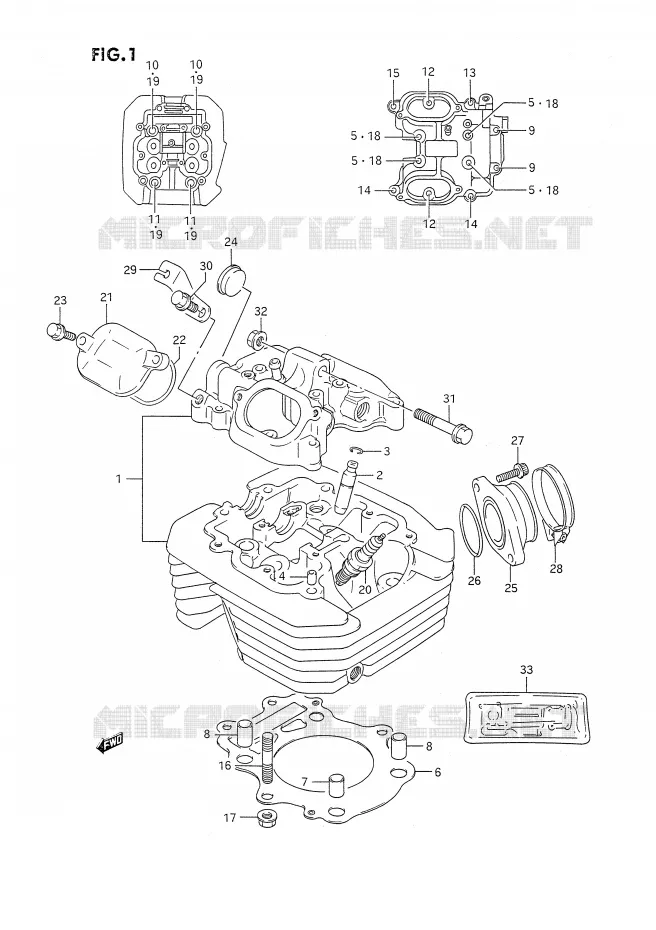 CULASSE Suzuki MOTO 350 DR 1993  DR350SHP(E2)
