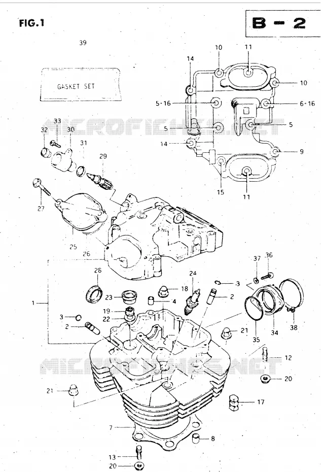 CULASSE Suzuki MOTO 500 DR 1983  DR500SD(E1)