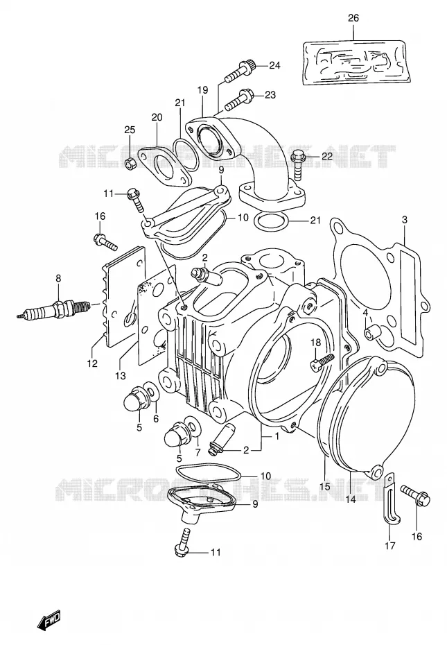 CULASSE Suzuki SCOOTER 100 FB 1995  FB100S(E71)