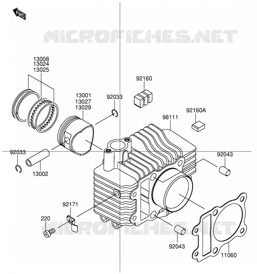 CYLINDRE - PISTON Suzuki SCOOTER 110 FD 2003  FD112KK3(E41)