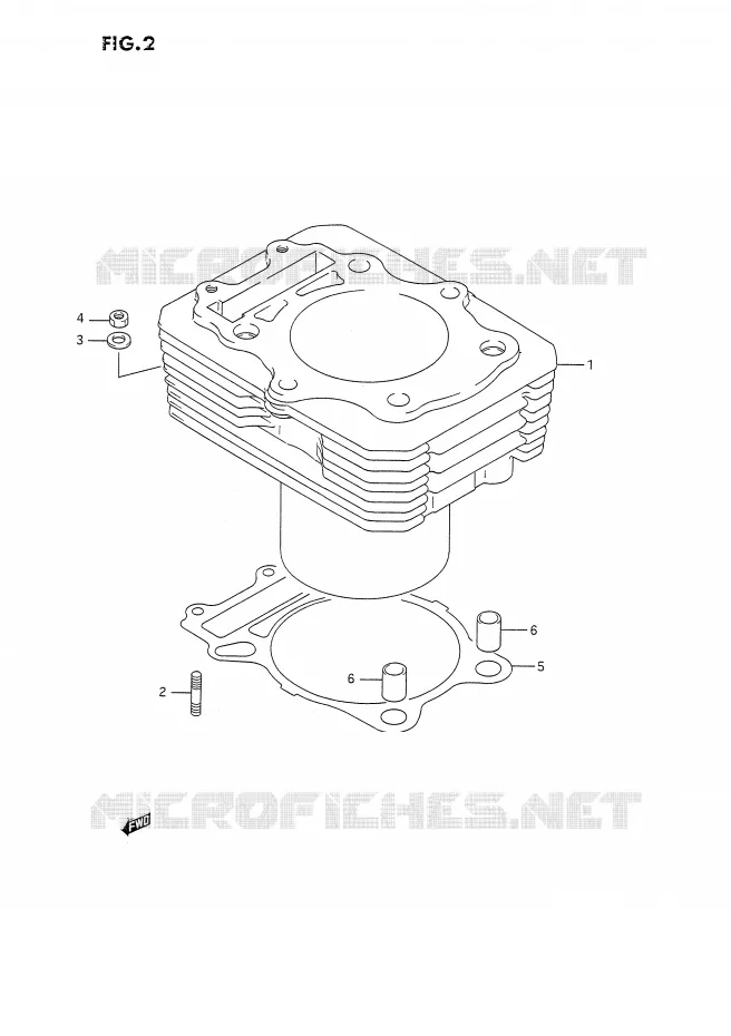 CYLINDRE Suzuki MOTO 350 DR 1993  DR350SP(E2)