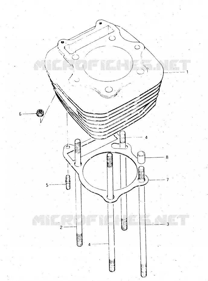 CYLINDRE Suzuki MOTO 500 DR 1984  DR500SE(E1)
