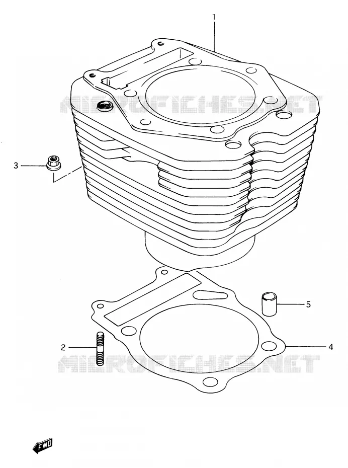 CYLINDRE Suzuki MOTO 650 DR 1990  DR650RSUL(E2)