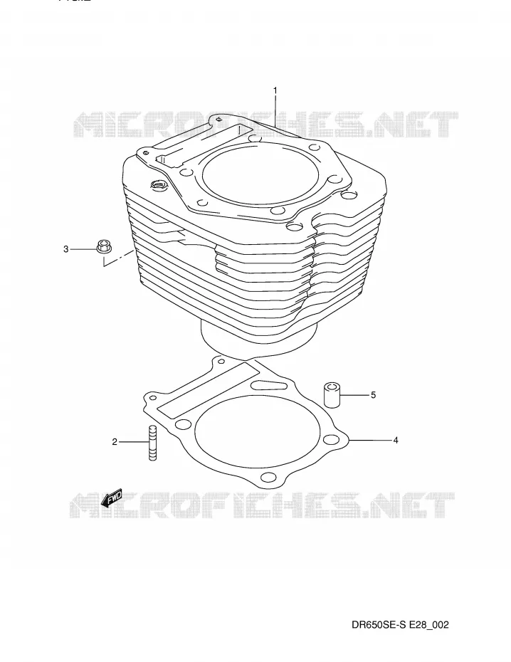 CYLINDRE Suzuki MOTO 650 DR 1993  DR650SP(E28)