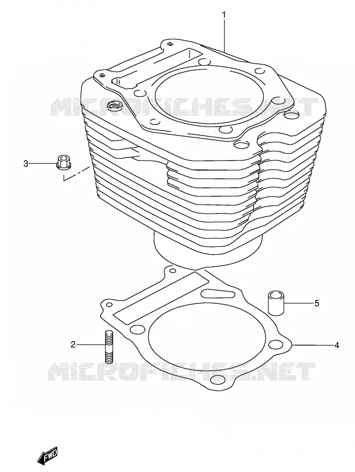 CYLINDRE Suzuki MOTO 650 DR 1996  DR650RSET(E4)