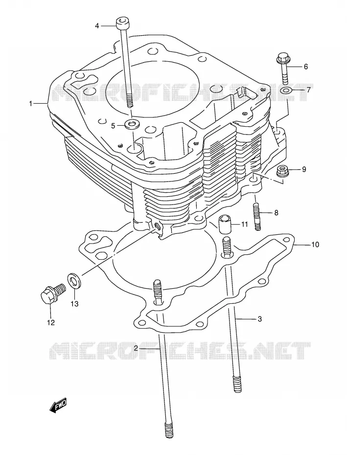 CYLINDRE Suzuki MOTO 800 DR 1994  DR800SR(E4)