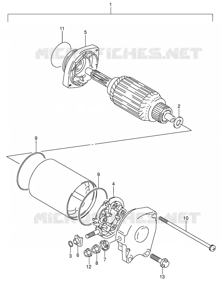 DEMARREUR Suzuki MOTO 650 DR 1991  DR650RSEM(E4)