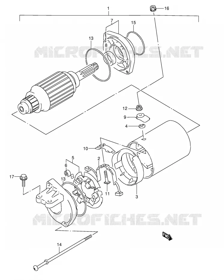 DEMARREUR Suzuki MOTO 800 DR 1992  DR800SUN(E4)