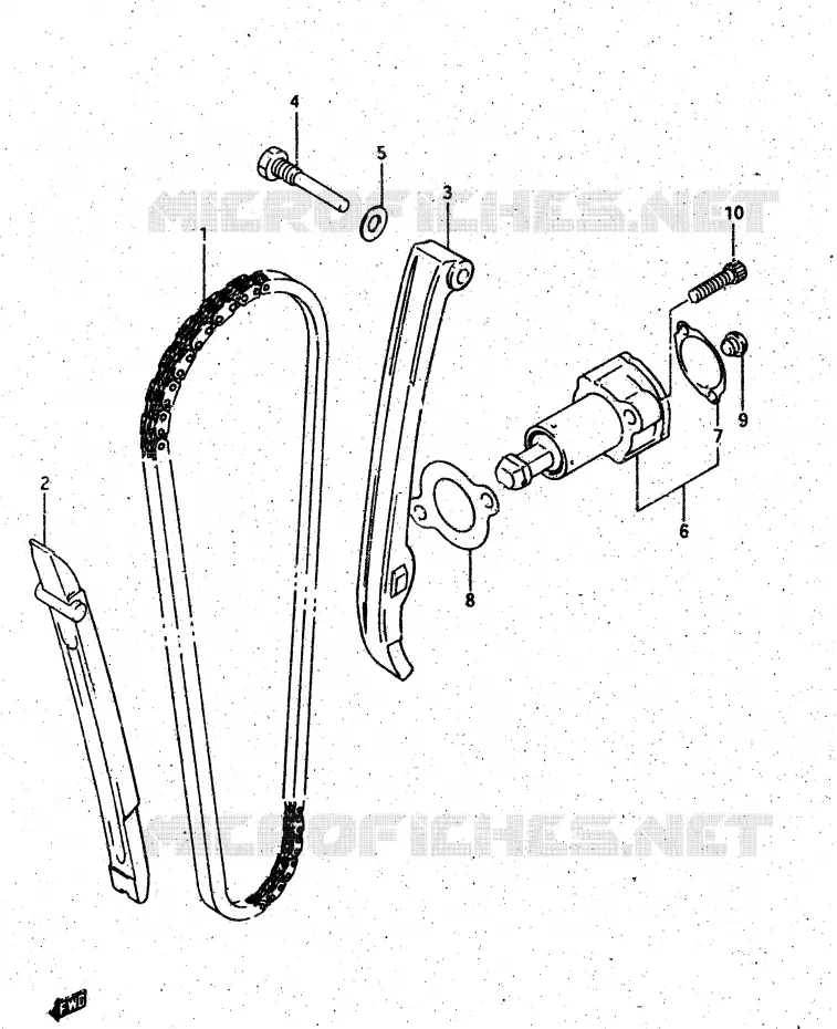 DISTRIBUTION Suzuki MOTO 500 DR 1986  DR500G(G/H/J)