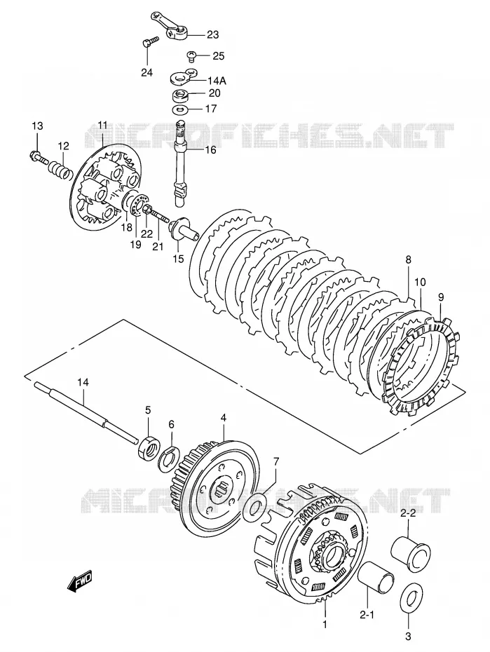 EMBRAYAGE Suzuki MOTO 200 DR 1995  DR200SES(E24)