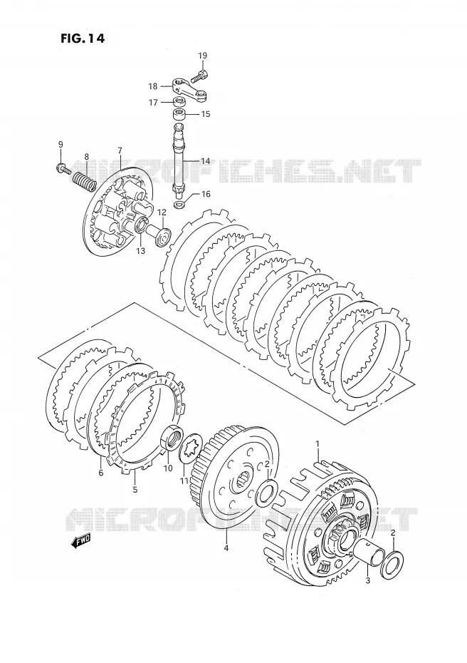 EMBRAYAGE Suzuki MOTO 350 DR 1991  DR350SM(E2)