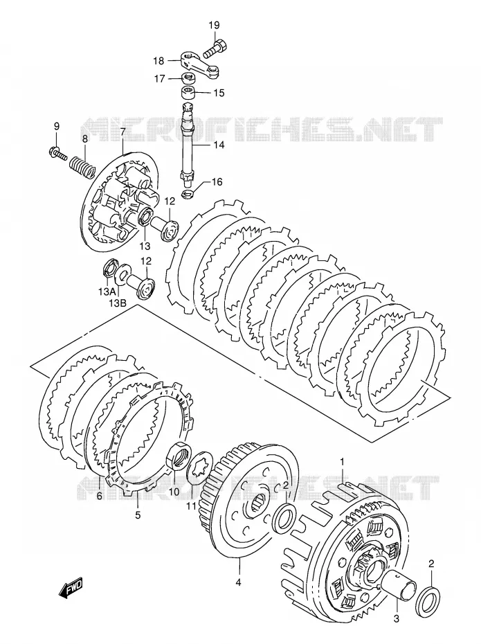 EMBRAYAGE Suzuki MOTO 350 DR 1999  DR350SEX(E2)