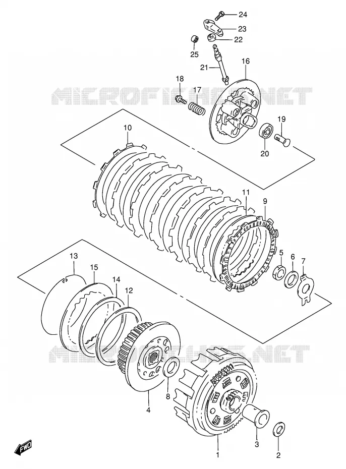 EMBRAYAGE Suzuki MOTO 650 DR 1997  DR650SEV(E4)