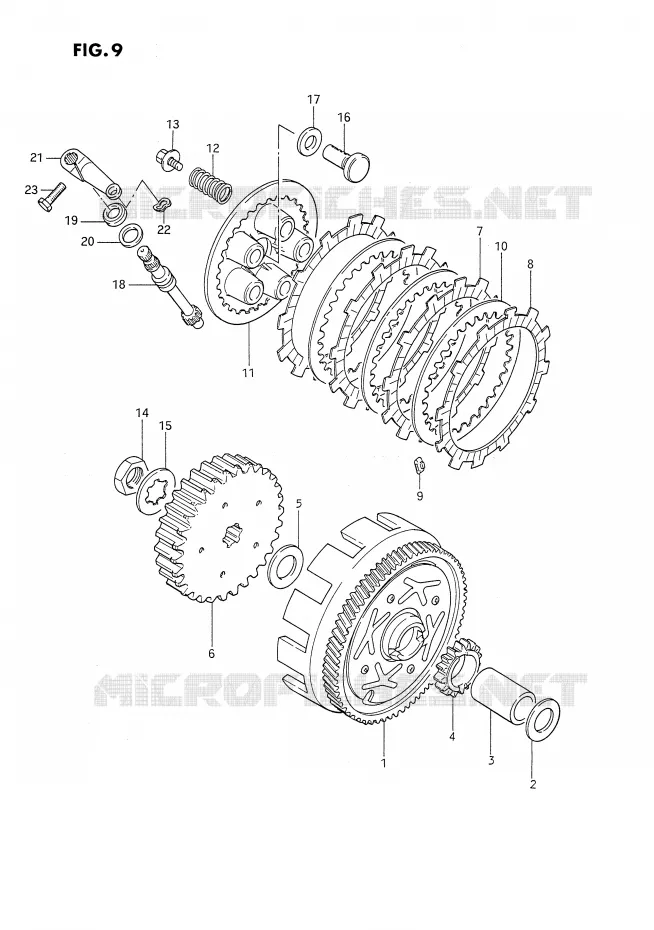 EMBRAYAGE Suzuki MOTO 80 DS 1994  DS80R(E24)