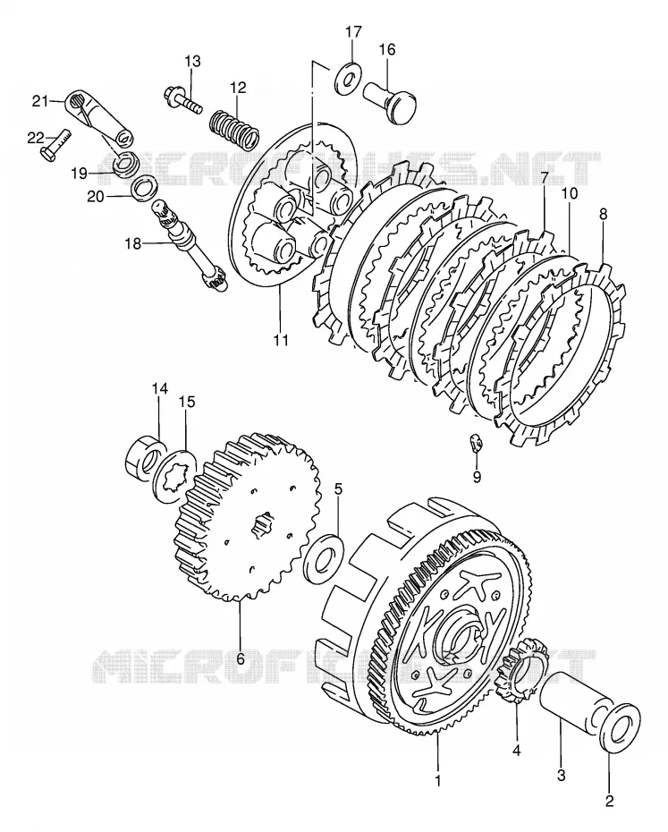 EMBRAYAGE Suzuki MOTO 80 DS 2000  DS80Y(E24)