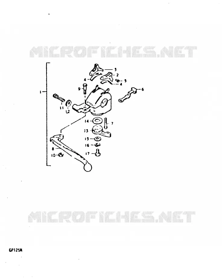 ENSEMBLE POIGNEE GAUCHE Suzuki MOTO 125 GP 1978  GP125UC(C/N)