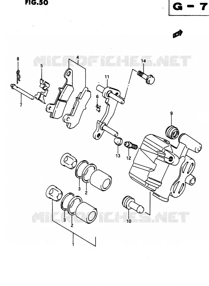 ETRIER DE FREIN ARRIERE Suzuki MOTO 650 DR 1990  DR650RL(L)
