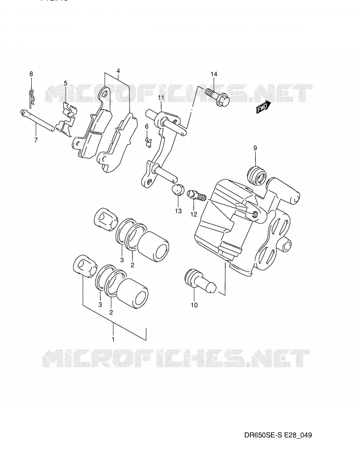 ETRIER DE FREIN ARRIERE Suzuki MOTO 650 DR 1993  DR650SP(E28)