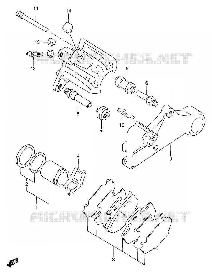 ETRIER DE FREIN ARRIERE Suzuki MOTO 650 DR 1999  DR650SEX(E4)
