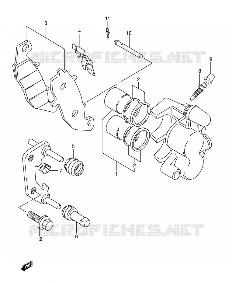 ETRIER DE FREIN AVANT (MODELE T) Suzuki MOTO 800 DR 1991  DR800SM(E4)