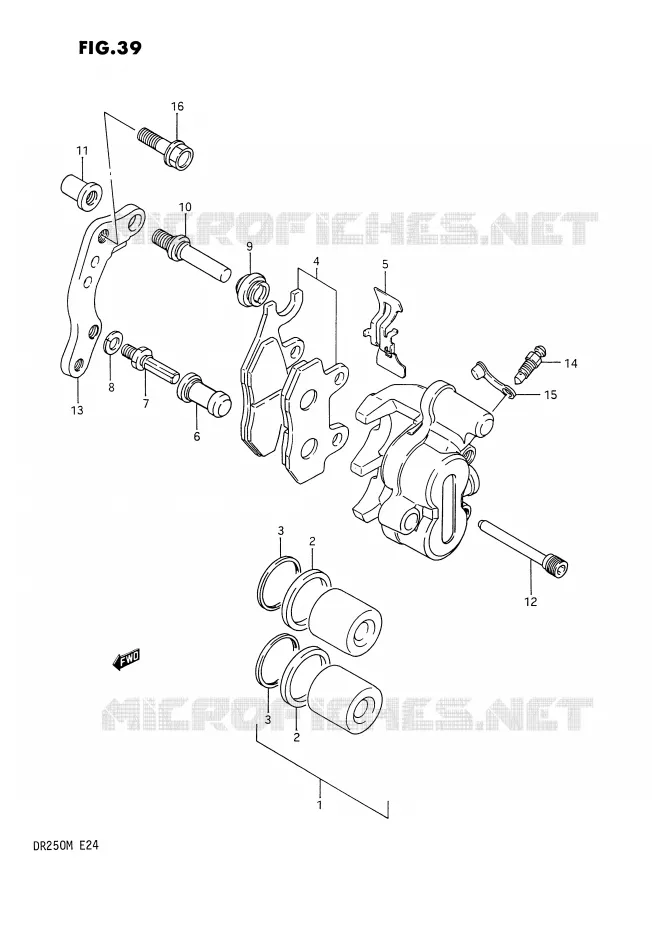 ETRIER DE FREIN AVANT Suzuki MOTO 250 DR 1990  DR250L(E24)