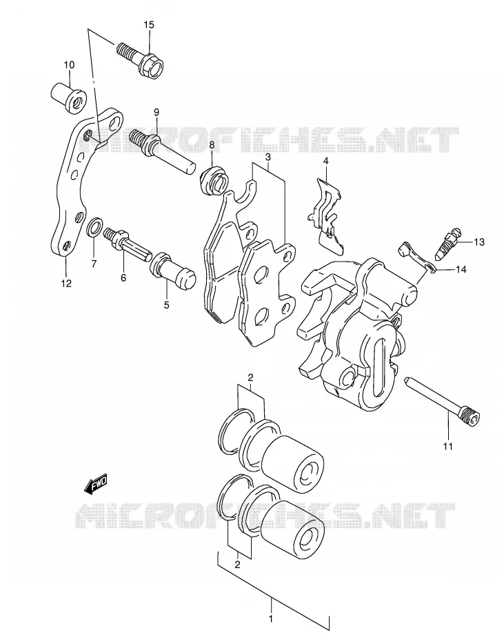 ETRIER DE FREIN AVANT Suzuki MOTO 350 DR 1997  DR350SEV(E2)