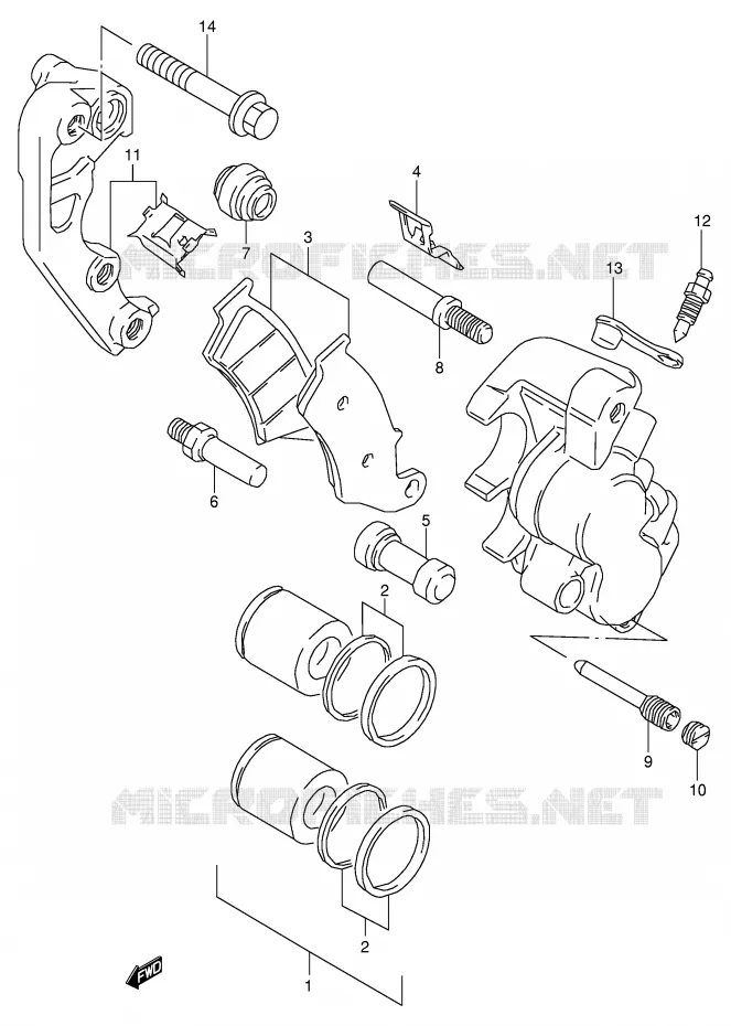 ETRIER DE FREIN AVANT Suzuki MOTO 350 DR 1997  DR350V(E1)