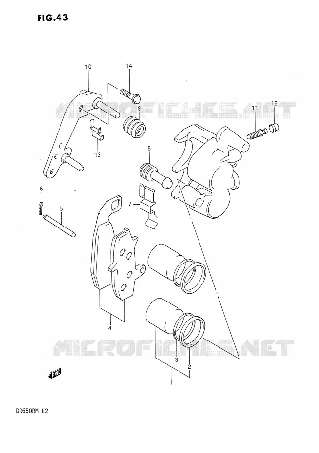 ETRIER DE FREIN AVANT Suzuki MOTO 650 DR 1991  DR650RUM(E2)