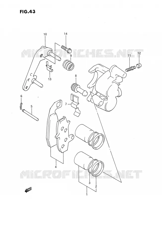 ETRIER DE FREIN AVANT Suzuki MOTO 650 DR 1992  DR650RUN(E4)